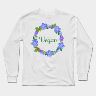 Vegan flower wreath Long Sleeve T-Shirt